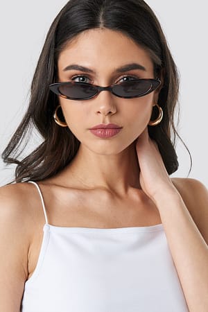 Tortoise Slim Pointy Cat Eye Sunglasses
