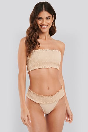 Smocked Flounce Bikini Panty