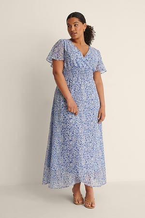 Robe Longue Transparente Avec Smocks À La Taille