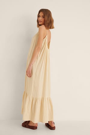 Beige Robe longue en coton doux