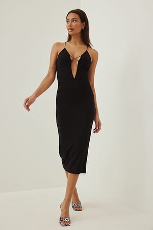 Black Jurk met spaghettibandjes