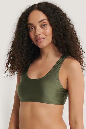 Burnt Olive Sporty Bikini Top