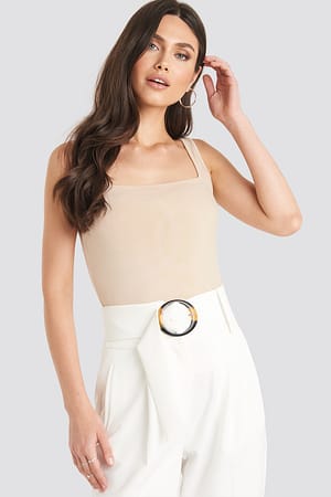Square Neck Fitted Singlet