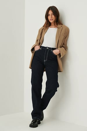 Rinse Denim Skaterjeans Med Raka Ben