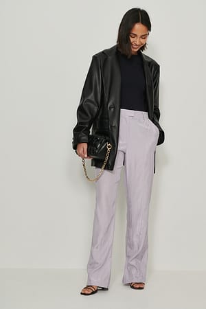 Lilac Fluide pantalon fendu sur le côté