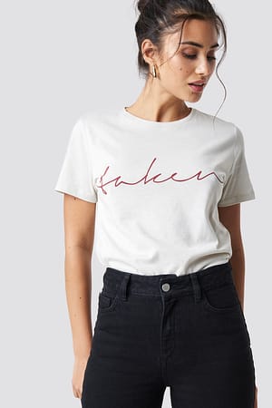 Dusty Light Beige Taken Basic Tee