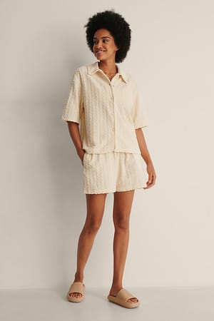 Offwhite Organisches Frottee-Shirt