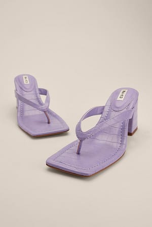 Lilac Blokhakschoenen met bandjes