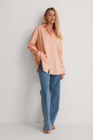 Pink Tied Sleeve Shirt