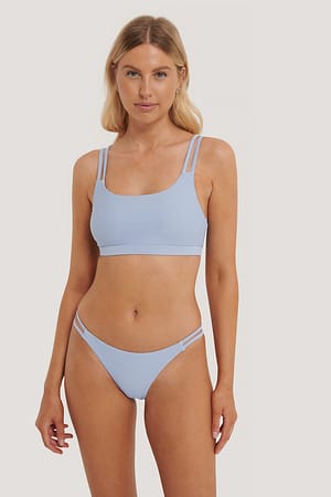 Dusty Blue Two Strap Bikini Panty
