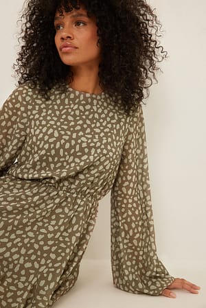 Beige Dot Minikleid