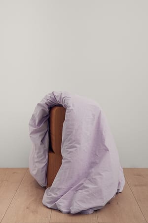 Pale Purple Washed Organic Cotton Bedding Set Single