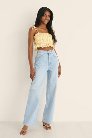 Light Blue Wide Leg Organic Denim
