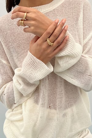 Gold Ring med metalltråd