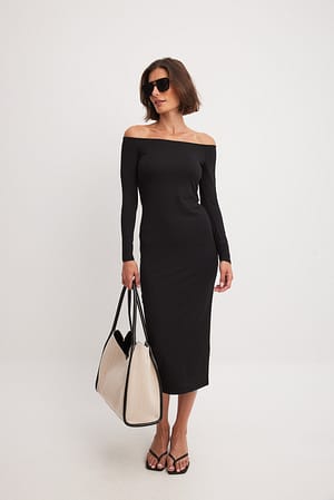 Off Shoulder Midi Dress