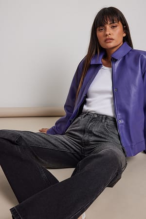 Black Jeans met ombre-detail van biologisch katoen
