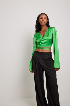 Strong Green Blouse met lange mouwen