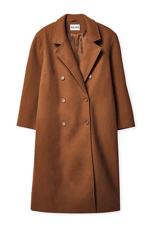 Dark Camel Übergroßer Mantel