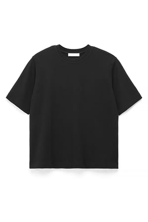 Black Camiseta oversize gruesa