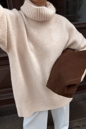 Oversized Knitted Turtle Neck Sweater