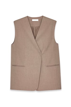 Brown Chaleco largo oversize