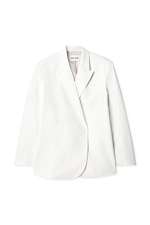White Oversized omlottblazer