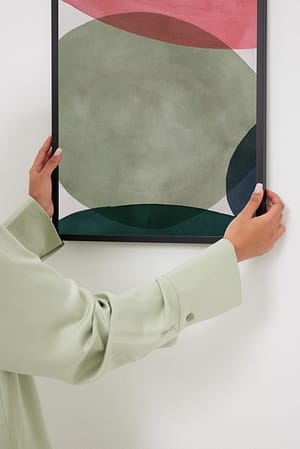 Green/Purple Painted Circles Poster
