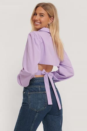 Lilac Oberteil Mit Offenem Rücken