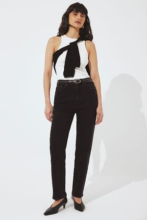 Black Pier High Waist Slim Jeans