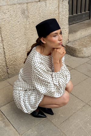 Black Pillbox Hat