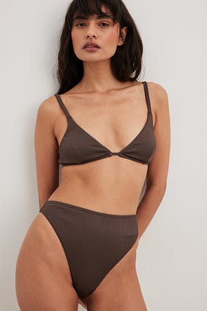 Brown Haut de bikini triangle