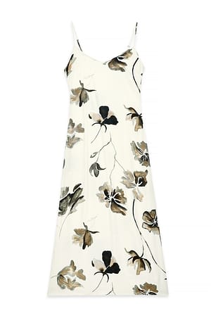 OffWhite Print Maxivestido lencero de satén estampado