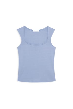 Light Blue Punto Sleeveless Top
