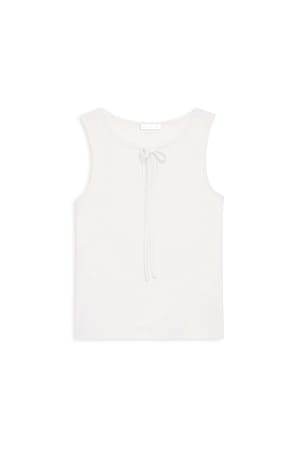 Offwhite Punto Tie Front Singlet
