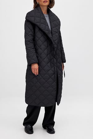 Black Quilted Coat