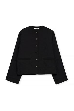 Black Veste matelassée à motif