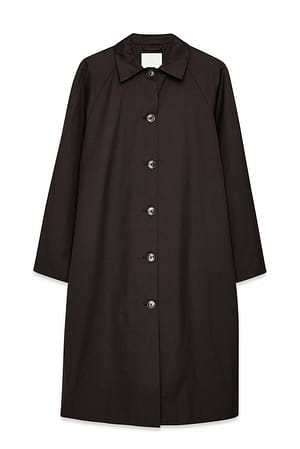 Brown Trenchcoat med raglanärm