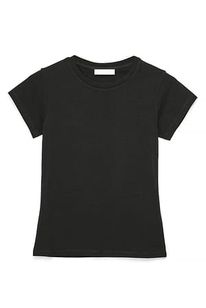 Black Round Neck T-Shirt