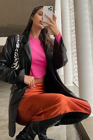 Hot Pink Rounded Rib Top