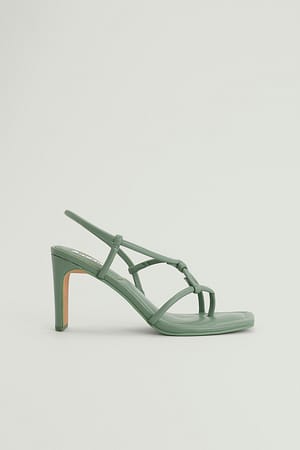 Mint Ronde hakschoenen met bandjes