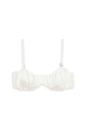 Cream Bikinitopp med volanger