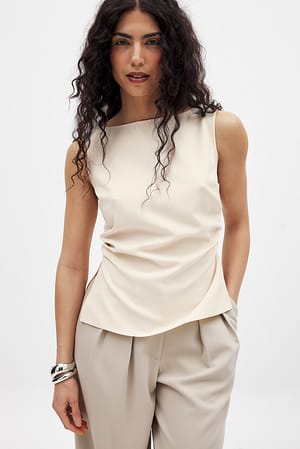 Ruched Waist Sleeveless top