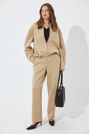 Beige Scuba Sweatpants