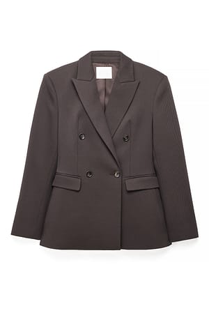 Brown Blazere i twill med spisse skuldre