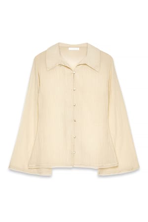 Cream Sheer Soft Cotton Blouse