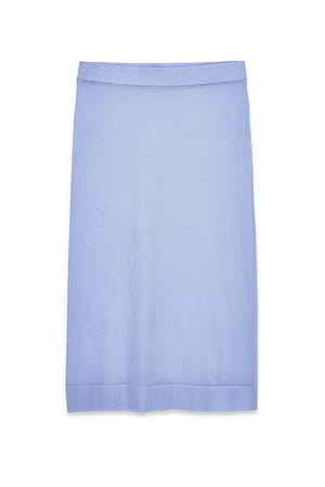 Lilac Tynd strikket nederdel i transparent materiale