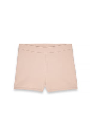 Beige Korte biker shorts