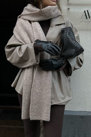 Light Taupe Kort PU-kappa