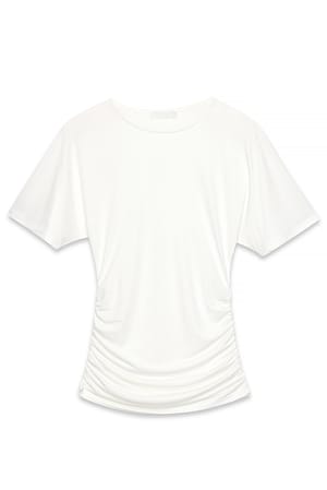 White Short Sleeve Jersey Top