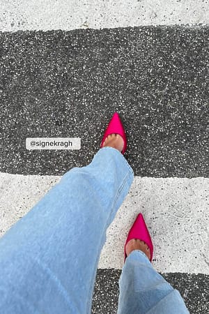 Magenta Satinpumps